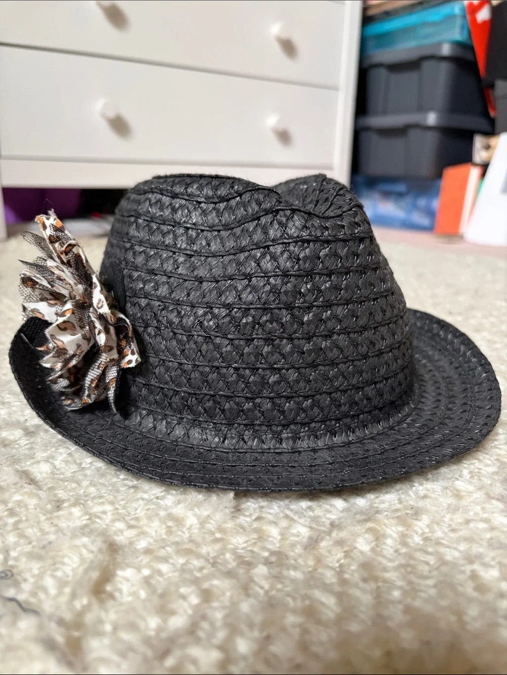 🌸The Children’s Place Girls Youth Size Medium (7-8) Brown Straw Hat